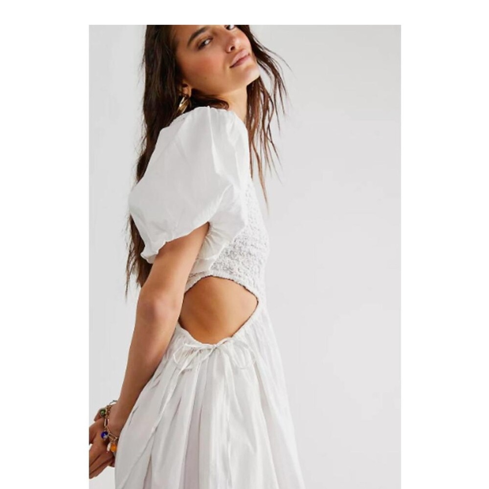 Free People White Textured Dress